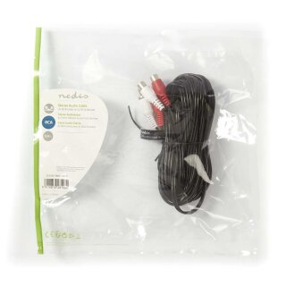 5m Stereo Cinch Audio Kabel 2 Stecker Buchse Chinch RCA HiFi Verlngerung