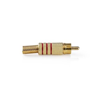 RCA-Steckverbinder | Cinch-Stecker - 10 Stück | Rot