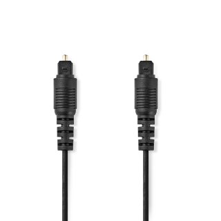 Optisches Audiokabel | TosLink-Stecker - TosLink-Stecker | 2,0 m | Schwarz