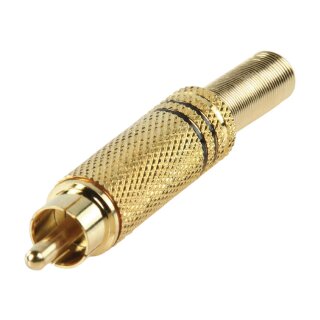 Cinch RCA Metall Gold/Schwarz