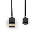 USB 2.0-Kabel | Stecker Typ C  -  A-Stecker | 1,0 m | Anthrazit