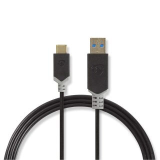 USB 3.1 Kabel | Stecker Typ C  -  A-Stecker | 1m | Smartphone PC Adapter Highend