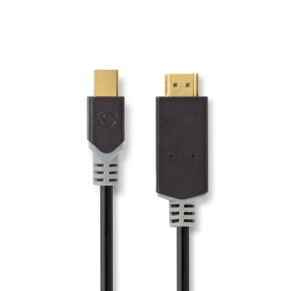 Mini DisplayPort - HDMI-Kabel | Mini DisplayPort-Stecker  -  HDMI™-Anschluss | 2,0 m | Anthrazit