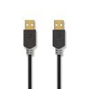 USB 2.0-Kabel | A-Stecker  -  A-Stecker | 2,0 m | Anthrazit