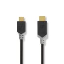 24 Karat Vergoldet I USB 2.0 Kabel | Stecker Typ C  -  Micro-B-Stecker | 1m | 480Mbps | 60 W