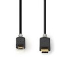 24 Karat Vergoldet I USB 2.0 Kabel | Stecker Typ C  -  Micro-B-Stecker | 1m | 480Mbps | 60 W