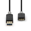 24 Karat vergoldet - 1m USB 3.2 Kabel -> USB A Stecker auf MICRO B Stecker HighEnd