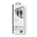CAT5e UTP Netzwerkkabel | RJ45 (8P8C)-Stecker  -  RJ45 (8P8C)-Stecker | 1,0 m | Anthrazit