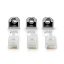 Cat5 UTP Netzwerk-Steckerset | RJ45-Stecker  -  Separater Knickschutz | 10 Stück | Grau