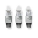 Cat5 UTP Netzwerk-Steckerset | RJ45-Stecker  -  Separater Knickschutz | 10 Stück | Grau