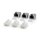 Cat5 UTP Netzwerk-Steckerset | RJ45-Stecker  -  Separater Knickschutz | 10 Stück | Grau