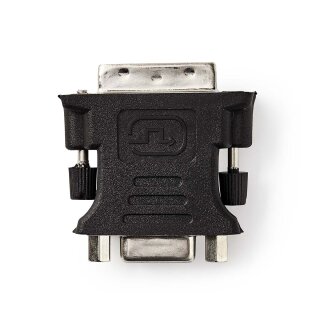 DVI-zu-VGA-Adapter | DVI-I 24 + 5-poliger Stecker - VGA-Buchse | Schwarz