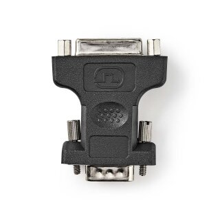 VGA-zu-DVI-Adapter | VGA-Stecker - DVI-I 24 + 5-polige Buchse | Schwarz