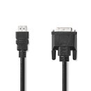 HDMI – DVI-Kabel | HDMI-Verbinder - DVI-D 24 +1-polige Buchse | 2,0 m | Schwarz