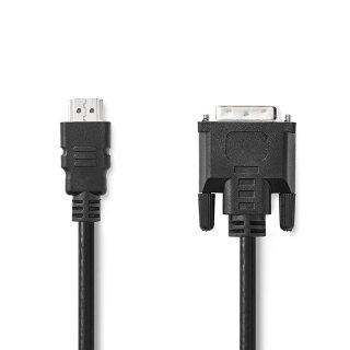 HDMI – DVI-Kabel | HDMI-Verbinder - DVI-D 24 +1-polige Stecker | 3,0 m | Schwarz