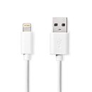 Daten- und Ladekabel | Apple Lightning - USB-A-Stecker | 2,0 m | Weiß