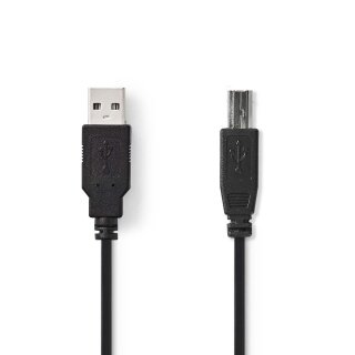 USB 2.0-Kabel | A-Stecker - B-Stecker | 5,0 m | Schwarz