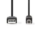 USB 2.0-Kabel | A-Stecker - B-Stecker | 5,0 m | Schwarz