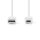 USB 2.0 Flachkabel | A-Stecker - Micro-B-Stecker | 1,0 m | Weiß