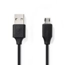 2m Ladekabel I USB A Stecker - USB MICRO B Stecker I 10W I 480 Mbps I Reversible