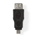 USB 2.0 Adapter | Micro-B-Stecker - A-Buchse | Schwarz