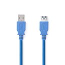 USB 3.0-Kabel | A-Stecker - A-Buchse | 2,0 m | Blau