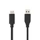 USB-C™ 3.1-Gen2-Kabel | Stecker Typ C - A-Stecker | 1,0 m | Schwarz
