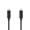 USB 3.1-Kabel (1. Gen) | Stecker Typ C - Stecker Typ C | 1,0 m | Schwarz