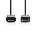 USB 3.1-Kabel (1. Gen) | Stecker Typ C - Stecker Typ C | 1,0 m | Schwarz