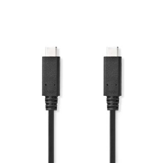 USB 3.1-Kabel (2. Gen) | Stecker Typ C - Stecker Typ C | 1,0 m | Schwarz