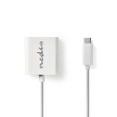 USB-Adapterkabel Typ C | Stecker Typ C - VGA-Buchse | 0,2 m | Weiß