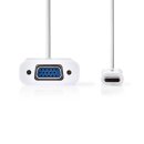 USB-Adapterkabel Typ C | Stecker Typ C - VGA-Buchse | 0,2 m | Weiß