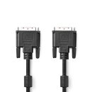 DVI-Kabel | DVI-D 24 +1-polige Buchse  -  DVI-D 24 +1-polige Buchse | 3,0 m | Schwarz
