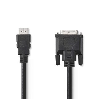 HDMI - DVI Kabel | HDMI-Anschluss  -  DVI-D 24 +1-polige Stecker | 10 m | Schwarz