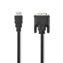 HDMI - DVI-Kabel | HDMI-Anschluss  -  DVI-D 24 +1-polige Buchse | 3,0 m | Schwarz