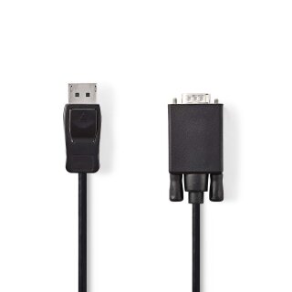 DisplayPort – VGA-Kabel | DisplayPort-Stecker  -  VGA-Stecker | 1,0 m | Schwarz