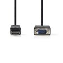 DisplayPort – VGA-Kabel | DisplayPort-Stecker  -  VGA-Stecker | 1,0 m | Schwarz