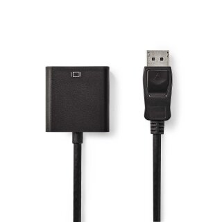 DisplayPort – VGA-Kabel | DisplayPort-Stecker  -  VGA-Buchse | 0,2 m | Schwarz