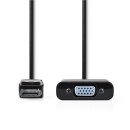 DisplayPort – VGA-Kabel | DisplayPort-Stecker  -  VGA-Buchse | 0,2 m | Schwarz