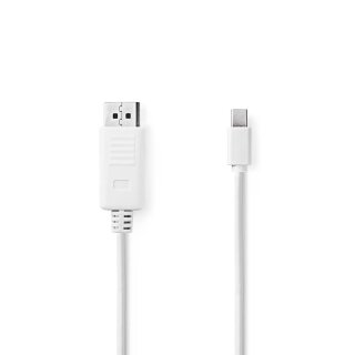 Mini DisplayPort - DisplayPort-Kabel | Mini DisplayPort-Stecker  -  DisplayPort-Stecker | 2,0 m | Weiß