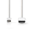 Mini DisplayPort - DisplayPort-Kabel | Mini DisplayPort-Stecker  -  DisplayPort-Stecker | 2,0 m | Weiß