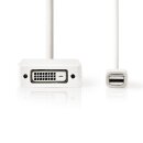 Mini-DisplayPort Mehrfachadapterkabel | Mini DisplayPort-Stecker  -  DisplayPort-Buchse + DVI-D 24+1-polige Buchse + HDMI™-Ausgang | 0,2 m | Weiß
