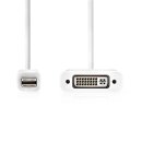 Mini DisplayPort - DVI-Kabel | Mini DisplayPort-Stecker  -  DVI-D 24 + 1-polige Buchse | 0,2 m | Weiß