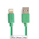 1m USB 2.0 Kabel -> USB A Stecker für Apple iphone ipad Lightning 8pin Ladekabel grün