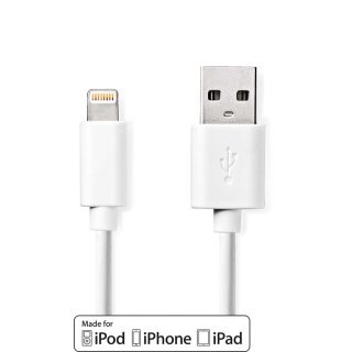 2m USB 2.0 Kabel -> USB A Stecker auf / für Apple iphone ipad Lightning 8pin Ladekabel MFI