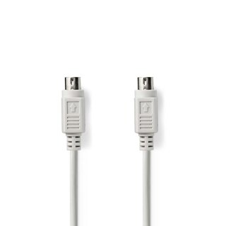 PS2 Kabel | PS/2-Stecker - PS/2-Stecker | 2,0 m | Elfenbeinfarben