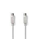 PS2 Kabel | PS/2-Stecker - PS/2-Stecker | 2,0 m | Elfenbeinfarben