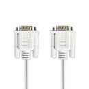 Serielles Kabel | D-Sub, 9-poliger Stecker - D-Sub, 9-poliger Stecker | 2,0 m | Elfenbeinfarben