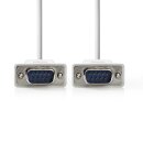 Serielles Kabel | D-Sub, 9-poliger Stecker - D-Sub, 9-poliger Stecker | 2,0 m | Elfenbeinfarben