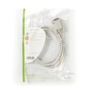 Serielles Kabel | D-Sub, 9-poliger Stecker - D-Sub, 9-poliger Stecker | 2,0 m | Elfenbeinfarben